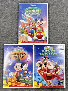 Mickey Mouse Clubhouse DVD Lot Mickey's Treat, Saves Santa & Choo-Choo Express - Picture 1 of 11