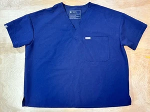 FIGS Technical Collection Scrub Top blau Tasche Herren kleiner V-Ausschnitt - Bild 1 von 9