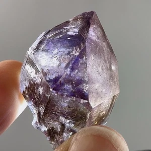 3 Moving Bubbles! Rare Rainbow Record Keeper Elestial Shangaan Amethyst Enhydro - Foto 1 di 10