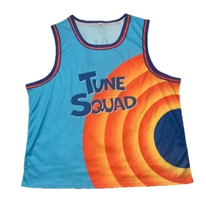 Mens Unbranded Blue Multi Tune Squad Sleeveless Jersey Sz 2XL - Picture 1 of 3