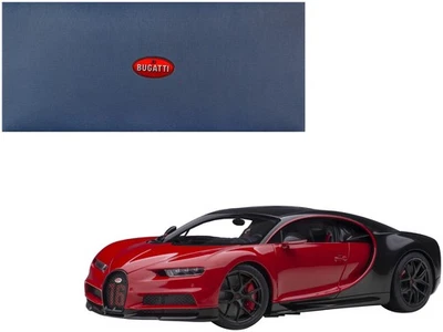 2019 Bugatti Chiron Sport 1/18 Model Car Italian Red Carbon Black by Autoart - Image 1 of 4