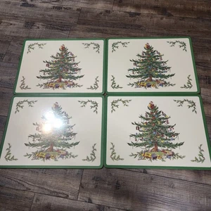 Pimpernel Christmas Tree Placemats - Set of 4 corkback sturdy  X - Picture 1 of 9