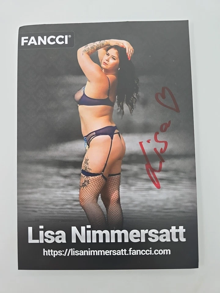 LISA NIMMERSATT AUTOGRAMM SIGNIERT AUTOGRAPH SIGNED Autogrammkarte Erotik Model - Bild 1 von 1