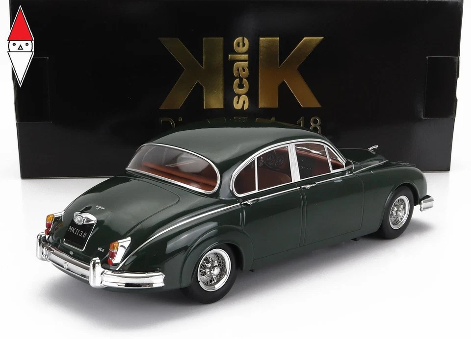 1/18 KK SCALE JAGUAR MKII 3.8 LHD 1959 DARK GREEN - Immagine 1 di 2