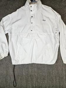 Vintage Polo Sport Ralph Lauren Pullover Windbreaker Jacke XL weiß Polyester - Bild 1 von 17