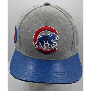 Chicago Cubs Pro Standard Leather Brim Strapback MLB Baseball Cap Hat - Picture 1 of 19