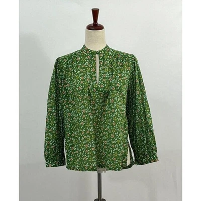 Blusa Top TROVATA Birds of Paradis Talla S Pequeña Verde Hiedra Bailey Foto 1 de 4