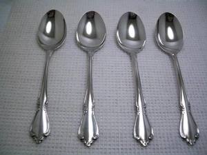 Oneida CHATEAU Set di 4 Cucchiai da Zuppa 6 3/4" Oneidacraft Deluxe Posate Inox - Foto 1 di 4