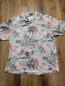 Camisa Tommy Bahama 100% Seda Puerto Palms Polvoriento Tomillo Rosa Talla Grande  - Imagen 1 de 8