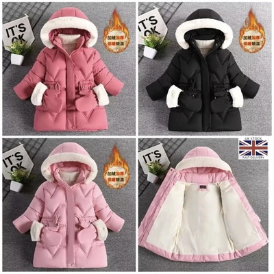 Girls Children no-Lined Winter School Thick Warm Outerwear Coat Jacket.. - Image 1 of 4