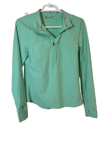 Under Armour Fitted Women's Bright Green Long Sleeve Top Jacket Pullover Medium - Picture 1 of 6