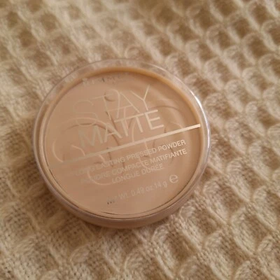 Rimmel London Stay Matte Pressed Powder #001 Transparent 14g Made In England - Image 1 of 4