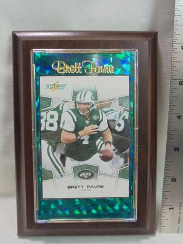 Brett Favre New York Jets 2008 Score Card 5x7 Wall Plaque Cover