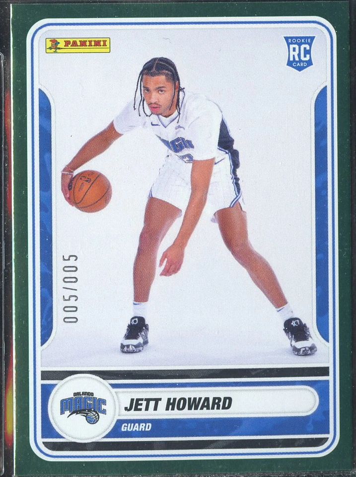 GREEN FOIL 23-24 PANINI STICKER CARD JETT HOWARD #80 RC /5 RARE HTF - Image 1 of 1