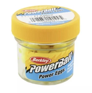 6 Jars Berkley PowerBait Floating Magnum Egg 0.50 oz. Fluorescent Yellow 1004876 - Picture 1 of 2