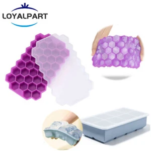 Cubo para hacer cubitos de hielo de silicona bandeja cuadrada moldes barra whisky cócteles cocina EE. UU. - Imagen 1 de 19