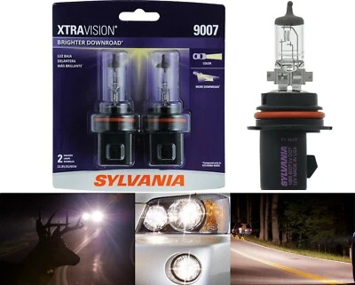 Sylvania Xtra Vision 9007 HB5 65/55W Two Bulbs Head Light Dual Beam Upgrade Lamp - Image 1 of 4