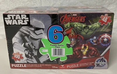 Star Wars Avengers Spider Man  Pack of Puzzles 6 total Ages 6 And Up - Image 1 of 4