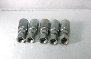 (5 Pcs) FJX-06-06 | 3/8" Hydraulic Hose x 3/8" JIC Female Swivel Fitting - Picture 1 of 3