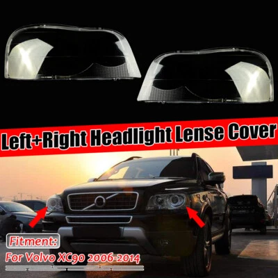 Paar Scheinwerferglas Linse Abdeckung Streuscheibe L+R Für Volvo XC90 2004-2013 - Bild 1 von 4
