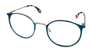 Converse Mens Teal Silver Soft Round Metal Eyeglass Frame Q205 50mm