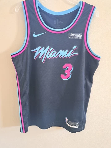 Nike NBA Miami Heat Dwayne Wade Vice City Edition Basketball Jersey Size Large Cover