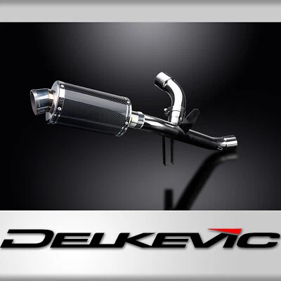 Delkevic Slip On Ducati Multistrada 950 9" Carbon Oval Muffler Exhaust 17-21 - Image 1 of 4