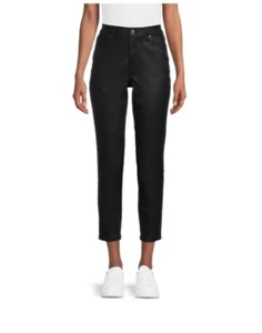 Jeans skinny da donna neri rivestiti Time And Tru taglia 4 grattacieli 28' nuovi con etichette - Foto 1 di 6
