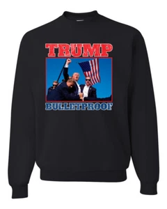 Sudadera Trump Puño a Prueba de Balas EE. UU. MAGA Intento de Asesinato Cuello Redondo - Imagen 1 de 12