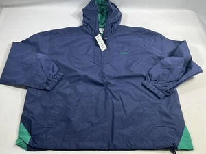 Vintage Mens Izod Hooded Blue Jacket XL NEW - Picture 1 of 3