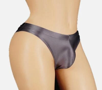 Men's Pouch Briefs Oil Shiny Underwear Ice Silky Stretch Super Smooth Underpants - Image 1 of 4