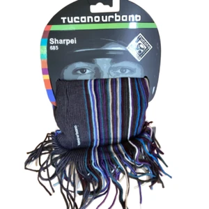 Tucano Blue Striped Knitted Motorcycle Motorbike Scooter Neck Warmer 020 - Picture 1 of 6