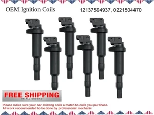 Juego de 6 bobinas de encendido para BMW Mini Rolls Royce I4 V6 V8 V12/OEM #0221504470 - Imagen 1 de 3
