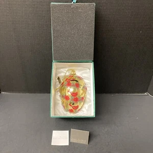 Joan Rivers Egg Ornament Cardinals Holly Gold Red Christmas Fabrege Inspired - Picture 1 of 9