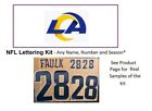 NFL Los Angeles Rams Lettering Number Custom Kit UNSEWN ANY Year Name for Jersey