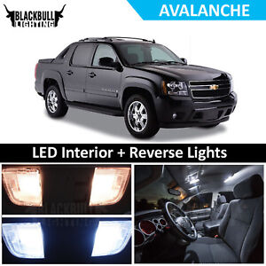 White LED Interior + Reverse Light Package Kit for 2007-2013 Chevy Avalanche