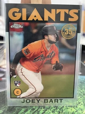 Joey Bart 2021 Topps Chrome 86BC-15 1986 35th Anniversary Rookie RC Giants - Image 1 of 2