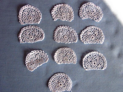 20 éléments identiques faits main au crochet dentelle d'Irlande anciens 1900 Foto 1 de 3