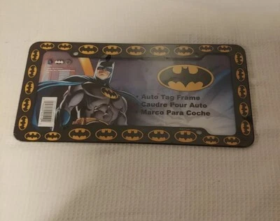  Универсальная пластиковая рамка для номерного знака с логотипом Бэтмена из комиксов DC 12,5 дюйма x 6,5 дюйма - Изображение 1 из 4