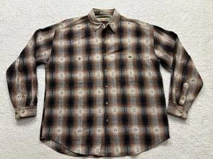 Camisa De Colección Ancla Azul WKWR Ropa de Trabajo Algodón L Estampado Azteca Manga Larga Abotonada - Imagen 1 de 10