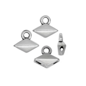 Becken Perlen Ende 4 Stück Komia für GemDuo Perlen Ameise versilbert - Bild 1 von 5