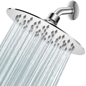 8 Inch Rain Showerhead High Pressure Fixed Shower Head Metal High Flow Rainfa... - Picture 1 of 6