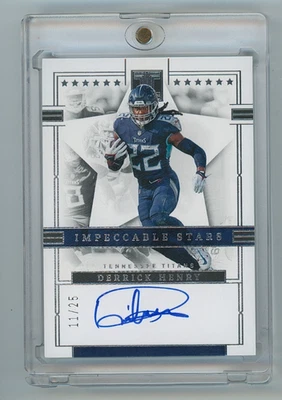 Autógrafo Panini Impeccable Derrick Henry Impeccable Stars 2023 25/11 automático Foto 1 de 2