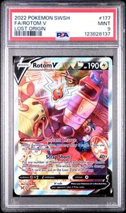 Pokemon Sword & Shield Lost Origin 177 Full Art/Rotom V PSA 9 MINT - Picture 1 of 2