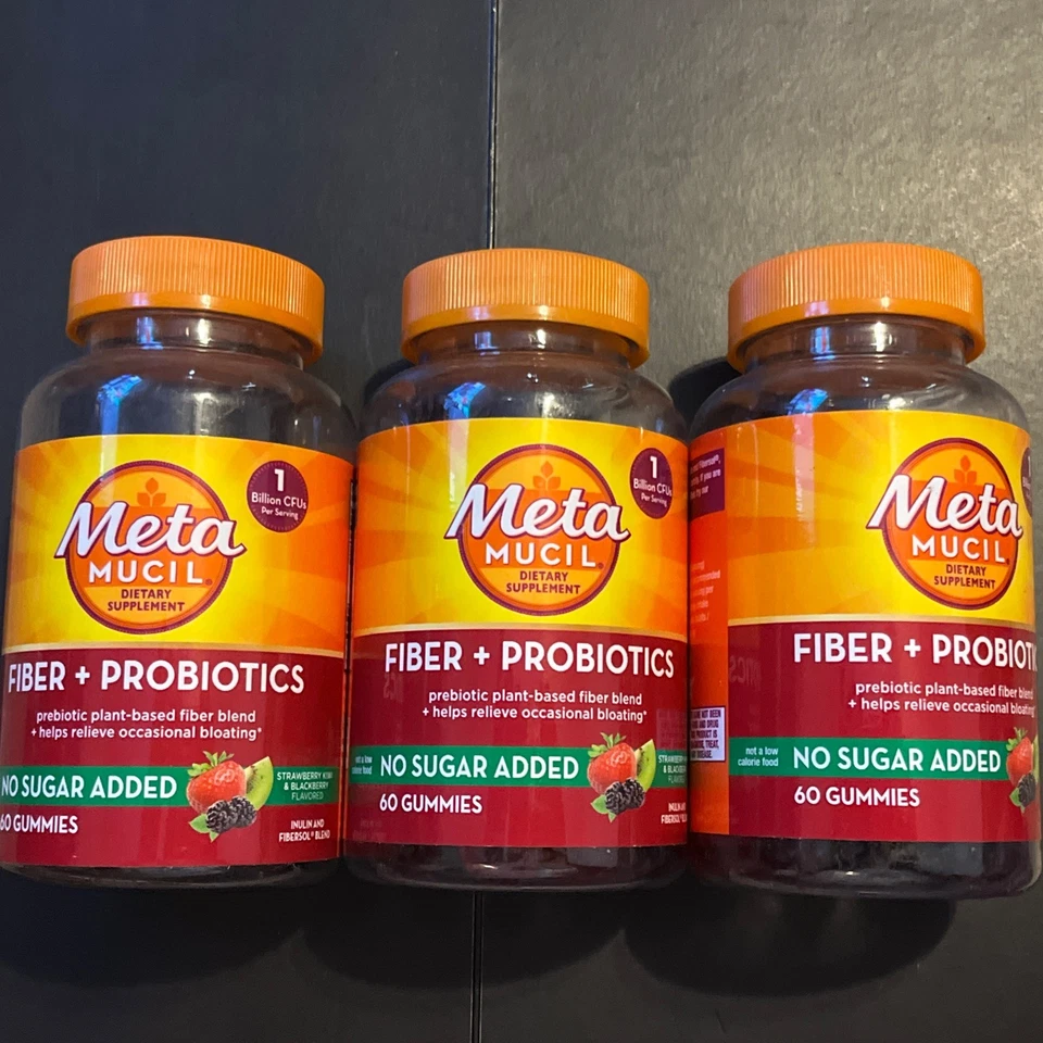 Gominolas de fibra Metamucil + fibra probiótica 3 botellas 60 unidades EXP 6/2027 Foto 1 de 1