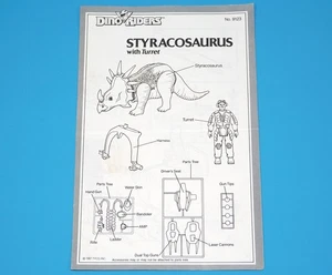 DINO RIDERS ORIGINAL INSTRUCTIONS MANUAL SHEET STYRACOSAURUS WITH TURRET US U... - Picture 1 of 3