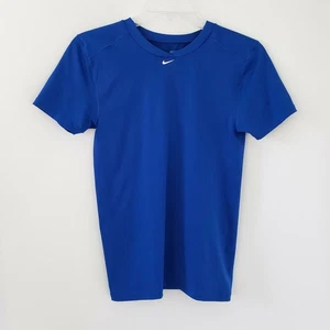 Nike Girls Youth Kids T-shirt Shirt Blue With Swoosh (XL Xlarge) Dri-fit - Picture 1 of 4