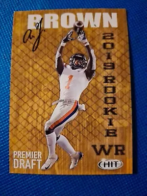 2019  AJ BROWN SAGE HIT #34 ROOKIE CARD RC TITANS PHILADELPHIA EAGLES MISS - Image 1 of 2