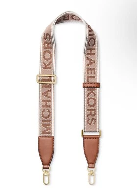 NUEVO LOGOTIPO DE MICHAEL KORS BANDOLERA LOGOTIPO DE REPUESTO CORREA EQUIPAJE CREMA Foto 1 de 4