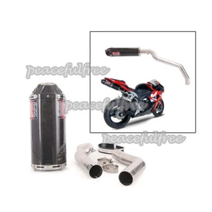 Kit de escape silenciador fibra carbono 51 mm tubo medio para Honda CBR600RR F5 2005-2023 - Imagen 1 de 9